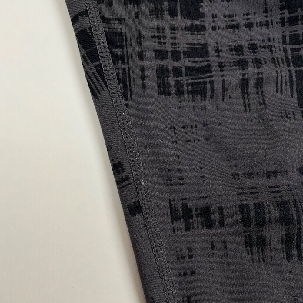 Zella Daily High Waisted Black Gray Grid Print Leggings Girls Sz XL 14/16 - Picture 11 of 11